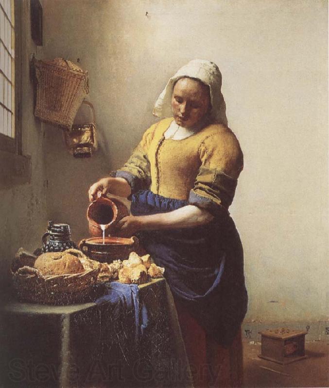 VERMEER VAN DELFT, Jan The Milkmaid France oil painting art